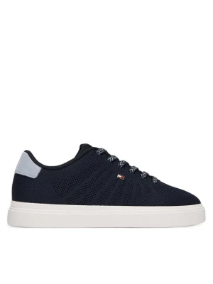 Sneakersy Tommy Hilfiger Knit Cupsole FW0FW09289 Granatowy
