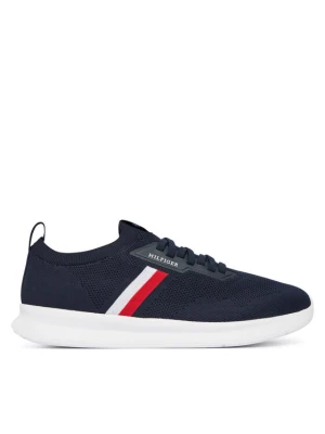 Sneakersy Tommy Hilfiger Lightweight Knitted Runner FM0FM05756 Granatowy