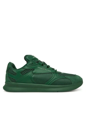 Sneakersy Tommy Hilfiger Lightweight Runner Monocolor FM0FM05928 Zielony