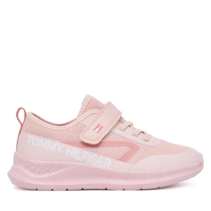 Sneakersy Tommy Hilfiger Low Cut Lace-Up/Velcro Sneaker T1A9-33990-1843 S Różowy
