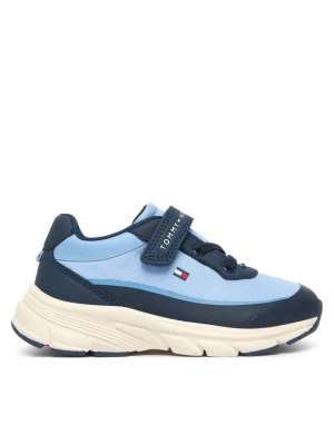 Sneakersy Tommy Hilfiger Low Cut Lace-Up / Velcro Sneaker T1X9-35260-1844 M Niebieski