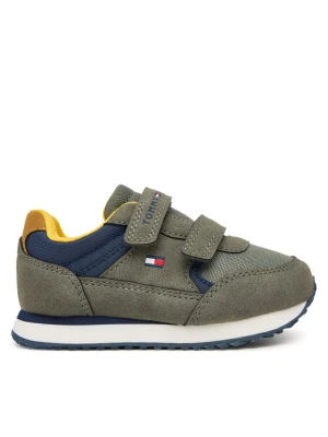 Sneakersy Tommy Hilfiger Low Cut Velcro Sneaker T1X9-35253-1960 M Zielony