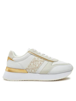 Sneakersy Tommy Hilfiger Lux Monogram Runner FW0FW08387 Biały