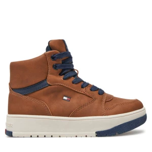 Sneakersy Tommy Hilfiger Mid Cutlace-Up Sneaker T3X9-33641-1351 M Brązowy