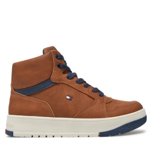 Sneakersy Tommy Hilfiger Mid Cutlace-Up Sneaker T3X9-33641-1351 S Brązowy