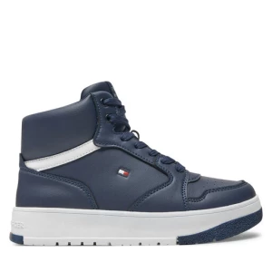 Sneakersy Tommy Hilfiger Mid Cutlace-Up Sneaker T3X9-33641-1351 S Granatowy