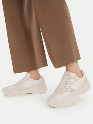 Sneakersy Tommy Hilfiger Modern Runner Shiny Leather FW0FW09413 Beżowy