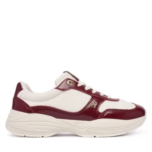 Sneakersy Tommy Hilfiger Modern Runner Shiny Leather FW0FW09413 Bordowy