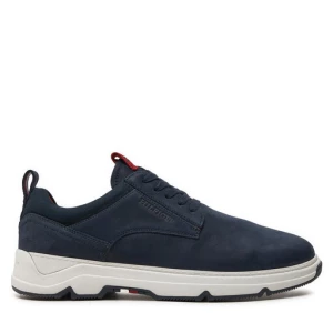 Sneakersy Tommy Hilfiger Nubuck Mix Hybrid Shoe FM0FM05092 Granatowy