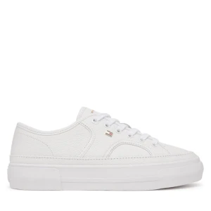 Sneakersy Tommy Hilfiger Platform Vulc Piping Ltr FW0FW09393 Biały