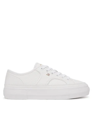 Sneakersy Tommy Hilfiger Platform Vulc Piping Ltr FW0FW09393 Biały
