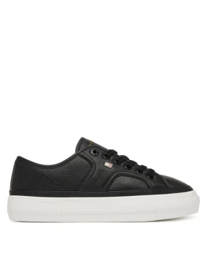 Sneakersy Tommy Hilfiger Platform Vulc Piping Ltr FW0FW09393 Czarny