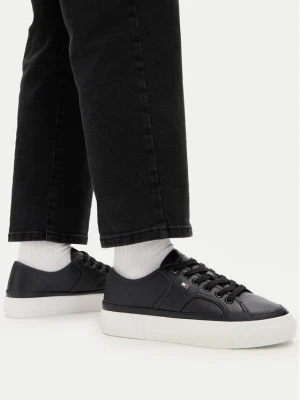 Sneakersy Tommy Hilfiger Platform Vulc Piping Ltr FW0FW09393 Czarny