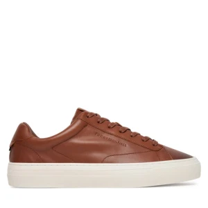 Sneakersy Tommy Hilfiger Premium Dress Cupsole Cognac FM0FM05771 Brązowy