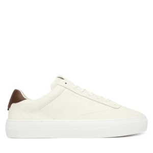 Sneakersy Tommy Hilfiger Premium Dress Cupsole Lth FM0FM05572 Écru