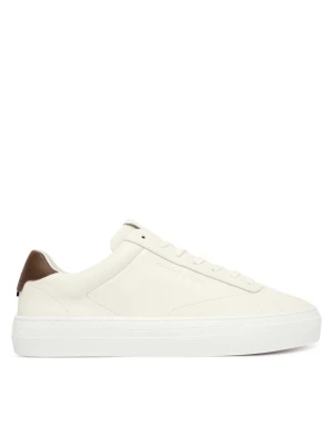Sneakersy Tommy Hilfiger Premium Dress Cupsole Lth FM0FM05572 Écru Kremowy