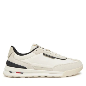 Sneakersy Tommy Hilfiger Retro Runner Nylon Mix FM0FM05523 Écru