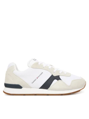 Sneakersy Tommy Hilfiger Runner Icon Mix FM0FM05679 Écru Kremowy