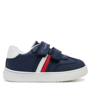 Sneakersy Tommy Hilfiger Stripes Low Cut Lace Velcro Sneaker T1X9-33840-1269 M Granatowy