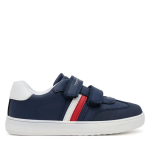 Sneakersy Tommy Hilfiger Stripes Low Cut Lace Velcro Sneaker T1X9-33840-1269 S Granatowy