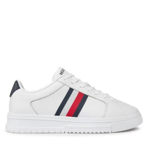 Sneakersy Tommy Hilfiger Supercup Lth Stripes Ess FM0FM04895 Biały