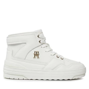 Sneakersy Tommy Hilfiger Th Basket Hi FW0FW07757 Écru