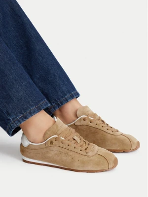 Sneakersy Tommy Hilfiger Th Bella Low Runner Suede FW0FW09189 Beżowy