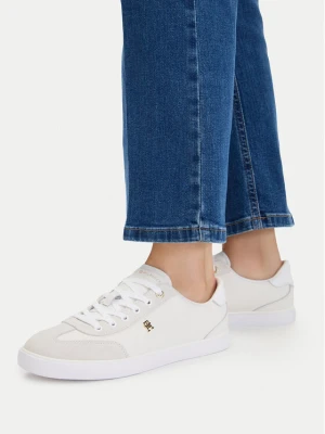 Sneakersy Tommy Hilfiger Th Chic Low Vulc FW0FW09391 Kremowy