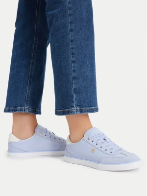 Sneakersy Tommy Hilfiger Th Chic Low Vulc FW0FW09391 Niebieski jasny