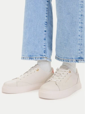 Sneakersy Tommy Hilfiger Th Chic Sneaker FW0FW09105 Kremowy