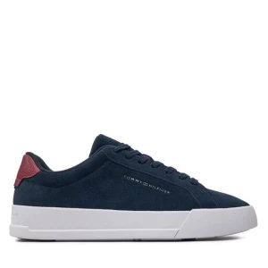 Sneakersy Tommy Hilfiger Th Court Better Suede FM0FM04973 Granatowy