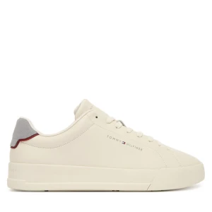 Sneakersy Tommy Hilfiger Th Court Detail Ess FM0FM05367 Écru
