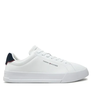 Sneakersy Tommy Hilfiger Th Court Lth Detail Ess FM0FM05367 Biały