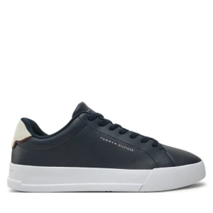 Sneakersy Tommy Hilfiger Th Court Lth Detail Ess FM0FM05367 Granatowy
