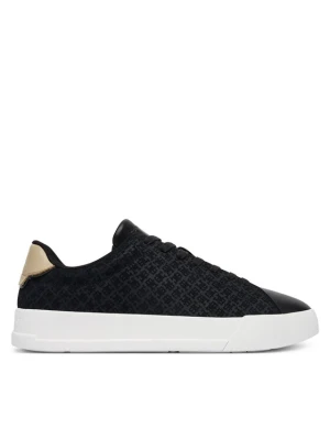 Sneakersy Tommy Hilfiger Th Court Lth Mix Monogram FM0FM06082 Czarny