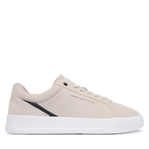 Sneakersy Tommy Hilfiger Th Court Premium Suede FM0FM05880 Beżowy jasny