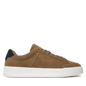 Sneakersy Tommy Hilfiger Th Court Summer Suede FM0FM05517 Brązowy