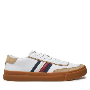 Sneakersy Tommy Hilfiger Th Cupset 1A2 Lth Mix FM0FM05118 Biały