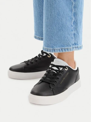 Sneakersy Tommy Hilfiger Th Feminine Cupsole Leather FW0FW09105 Czarny