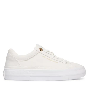 Sneakersy Tommy Hilfiger Th Foxing Platform Canvas FW0FW09480 Biały