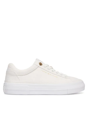 Sneakersy Tommy Hilfiger Th Foxing Platform Canvas FW0FW09480 Biały