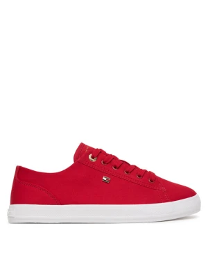 Sneakersy Tommy Hilfiger Th Foxing Sneaker Canvas FW0FW09170 Czerwony