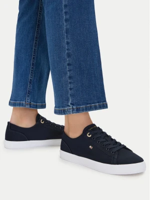 Sneakersy Tommy Hilfiger Th Foxing Sneaker Canvas FW0FW09170 Granatowy
