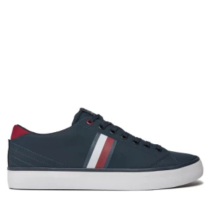 Sneakersy Tommy Hilfiger Th Hi Vulc Low Stripes Mesh FM0FM04946 Niebieski