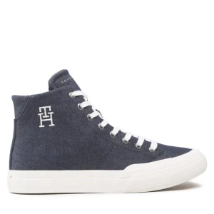 Sneakersy Tommy Hilfiger Th Hi Vulc Premium FM0FM04542 Granatowy