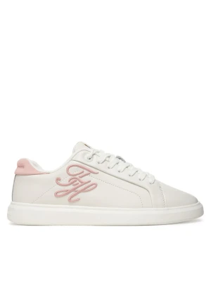 Sneakersy Tommy Hilfiger Th Icon Court Script FW0FW09363 Biały
