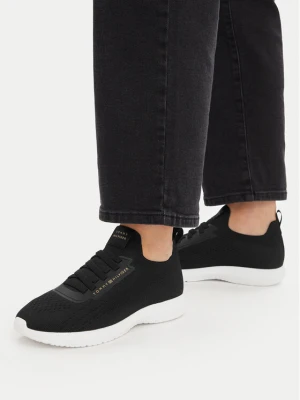 Sneakersy Tommy Hilfiger Th Knit Extralight Runner FW0FW09112 Czarny