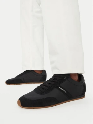 Sneakersy Tommy Hilfiger Th Lo Run Icon Summer Mix FM0FM05905 Czarny