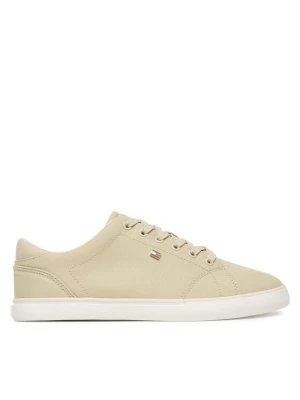 Sneakersy Tommy Hilfiger Th Low Profile Vulc Canvas FW0FW09102 Beżowy