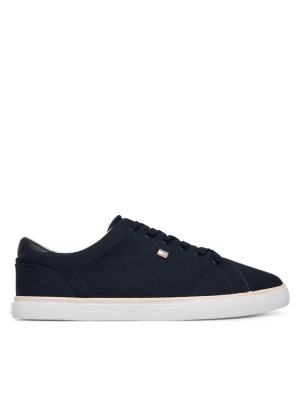 Sneakersy Tommy Hilfiger Th Low Profile Vulc Canvas FW0FW09102 Granatowy
